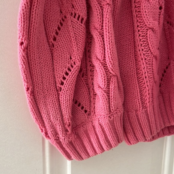 PrettyGuide Pink Cableknit Sweater size M - Picture 5 of 6